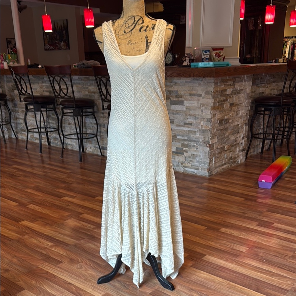 Intimately free people cream long dress size large - Picture 4 of 8